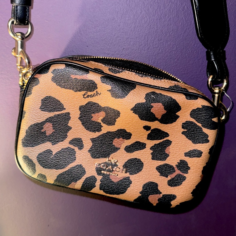 Coach Leopard Print Camera Bag - image 1
